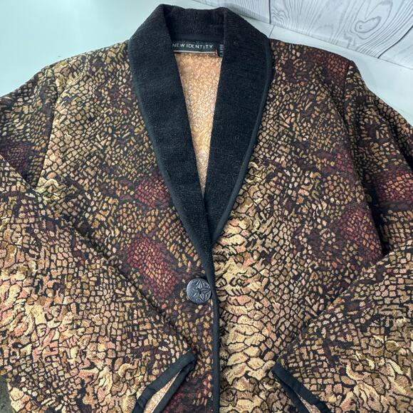 Vintage 90s New Identity Medium Women’s Tapestry Jacket Style Whimsey Retro - Picture 4 of 7